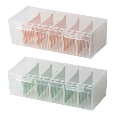 Clear View Card Storage Box Lid Protected Adjustable Sections For Organization