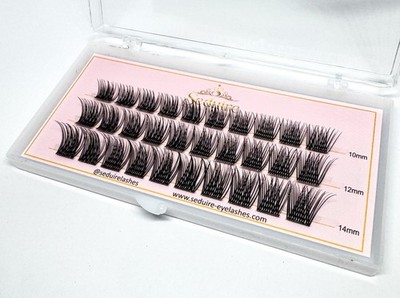 DIY Wimpernverlängerung Cluster Lashes Russian Volume Mixed Tray 10 12 14mm Soft