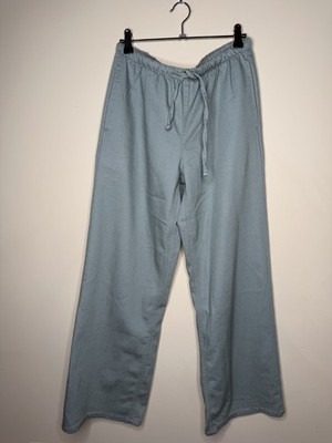 Vanilla Star Olive Green Wide Leg Pants Cotton Blend. Summer Beachy Tie Front. S