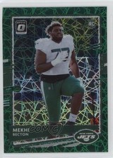 2020 Panini Donruss Optic Rookies Green Velocity Prizm Mekhi Becton #120 0x2s