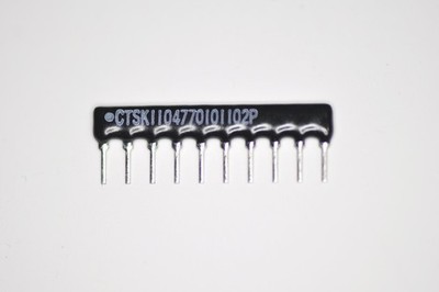 (25 pcs) CTS 770101102P Resistor Network SIP 10 1kΩ 9 Res Isolated Array   NOS