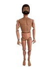 Vtg Hasbro 1964 GI Joe 12" Action Figure Scar Blue Eyes Flocked Beard Brown