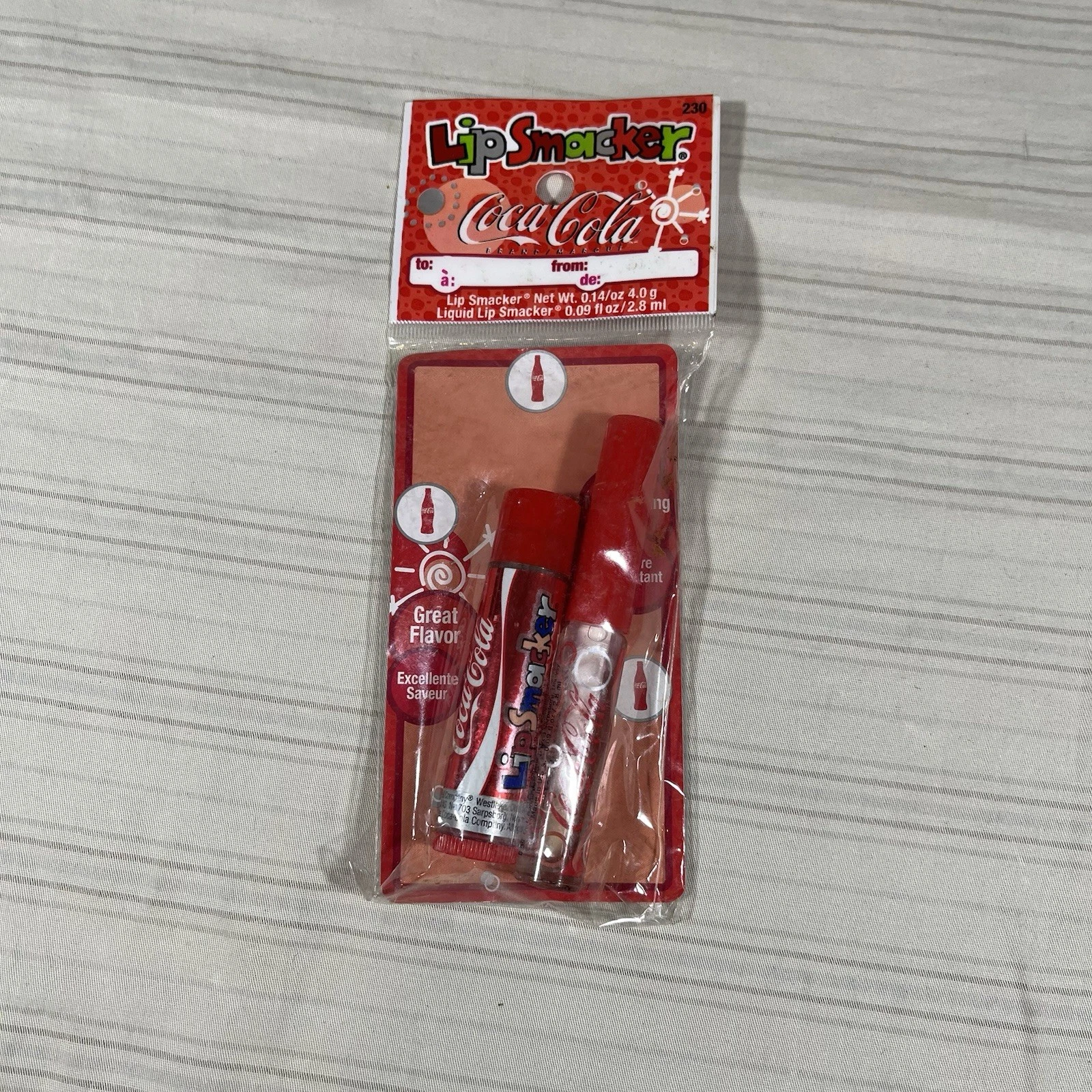 Vintage Lip Smacker Coca Cola Lip Smacker Cap Stick & Lip Gloss NOS