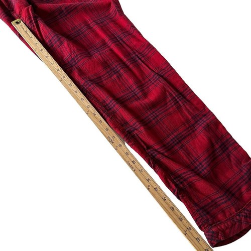 Brooks Brothers Men Pajama Pants Size L Red Plaid Pull On Sleepwear Lounge - Picture 9 of 10