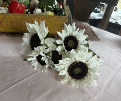 Cream Faux Sunflower Bush