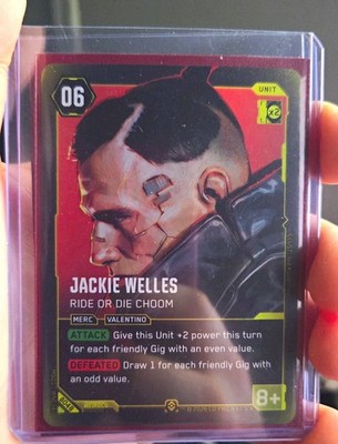 Cyberpunk TCG Beta Jackie Welles Ride or Die Choom B048