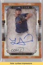 2018 Topps Five Star Orange /5 Lucas Sims #FSA-LS Auto READ n1u