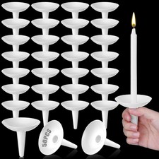 50 Pcs Candlelight Service Bulk, Church Vigil Plastic Candle Holders, Candlel...