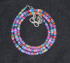 16" Natural Ethiopian Welo Fire Opal Gemstone Beads Necklace AF101