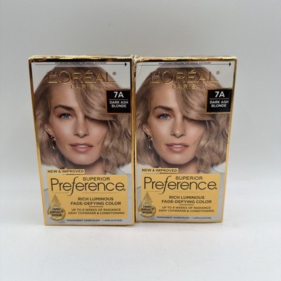 Loreal Paris Superior Preference #7A Dark Ash Blonde 2 Pack