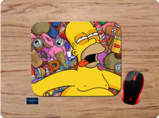 THE SIMPSONS DRUNK  NAKED HOMER FUNNY OFFENSIVE CUSTOM MOUSEPAD DESK MAT GIFT