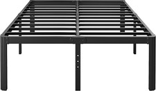 18In Full Size Bed Frame No Box Spring Needed, Heavy Duty Metal Platform Bed Fra