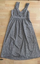 MICHAEL KORS Brown Beige Sea Shell Print Dress Sz M Women Sleeveless Casual AD18