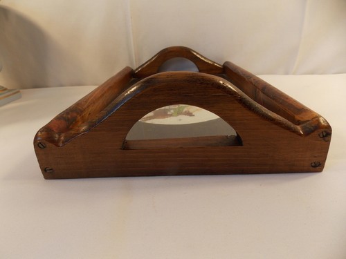 Crossed Stitch Holiday Wooden Serving Tray 14 3/4" x 7 1/8" - Picture 4 of 5