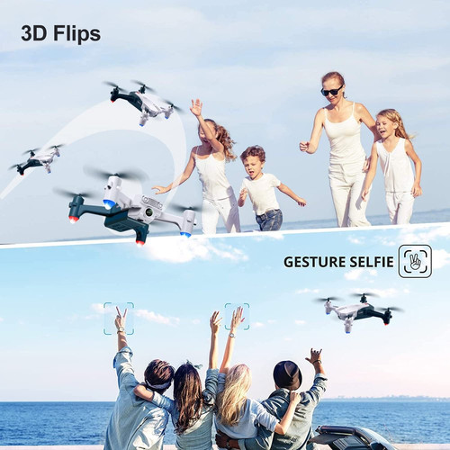4DRC V15 Mini Drone FPV WiFi 6K/1080P HD Doppia Fotocamera RC Quadricottero 3 Batterie - Foto 10 di 12