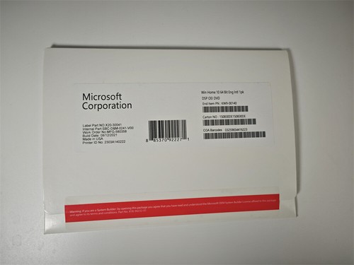 Microsoft Windows 10 Home 64 Bit - DVD - New Sealed Package - Afbeelding 3 van 6