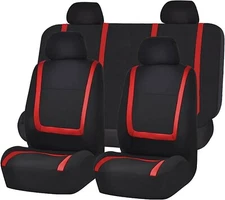 For All GMC Car Seat Cover Red Lines High Quality Breathable Washable