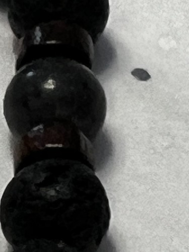 Natural Black Lava Rock Stone Bracelet Stretch Beads Essential Oil w Beads - Picture 5 of 9