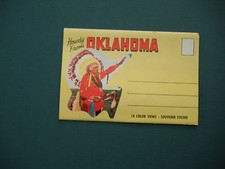 Vintage Howdy From Oklahoma Souvenir Postcard...