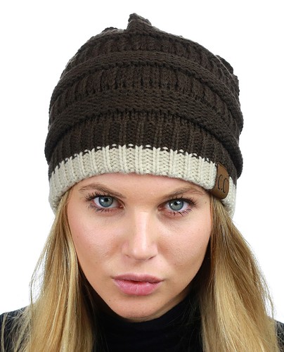 Hot item! CC Beanie New Women's Knit Slouchy Thick Cap Hat Unisex Solid Color - Picture 272 of 391