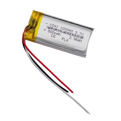 3.7V 800mAh 2.96Wh 102040 Rechargeable Polymer Li Lipo Battery 3 Wire