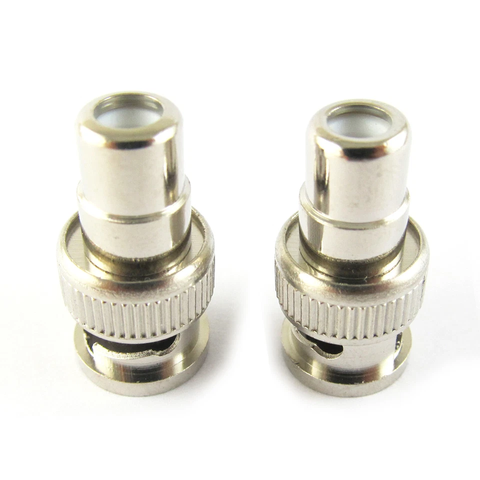 100pcs BNC Male To RCA Female Jack Straight CCTV Connector Adapter Nickel Plated - Image 3 of 4