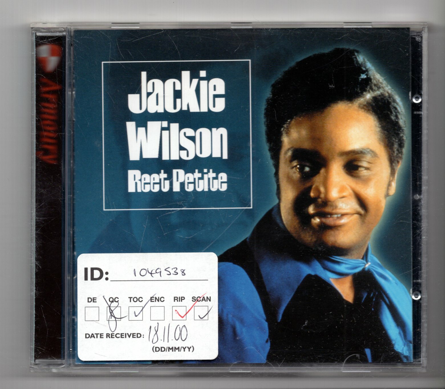 (JZ729) Jackie Wilson, Reet Petite - 2000 CD