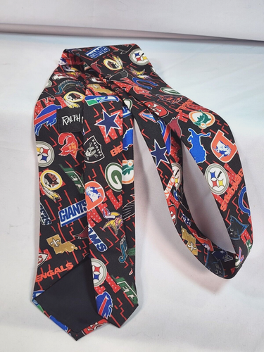 Vintage Ralph Marlin Tie Football Necktie NFL Teams Men's Necktie 1994 - Picture 5 of 8