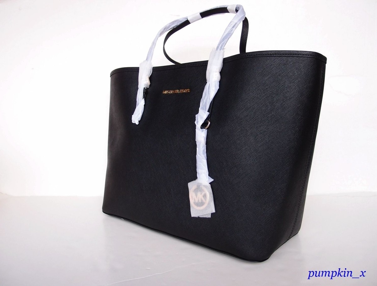 NWT Michael Kors Jet Set Travel Saffiano Leather Carryall Tote