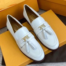 Tod's Women's real Leather Flat Bottomed Fringed Round Toe Loafers Shoes Luxury