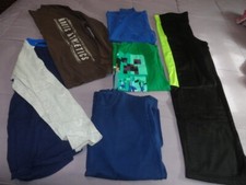 6 PC Boys Lot Pants Tops Cherokee, Gap, Minecraft, Russell - SZ 14-16