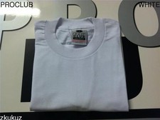 3 NEW PROCLUB HEAVY WEIGHT T-SHIRT WHITE PLAIN PRO CLUB BLANK S-7XL 3PC