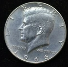 1966 - KENNEDY JFK HALF DOLLAR SILVER COIN - UNCIRCULATED CONDITION