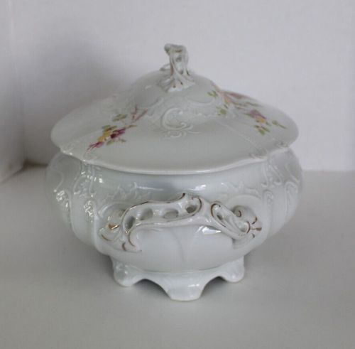 Carlsbad Victoria Austria Porcelain Antique Floral Antique Soup Tureen - Picture 5 of 24
