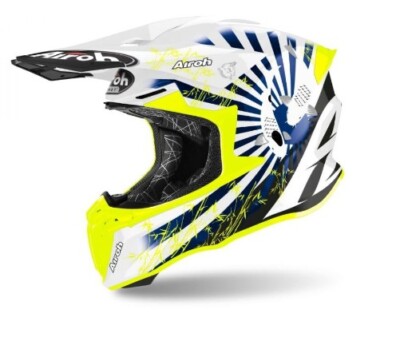neuer Helm Airoh Twist 2.0 Katana Blue Gloss Motocross Motard Enduro Gr. XL