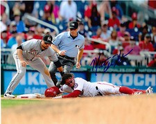 MATT DEN DEKKER   WASHINGTON NATIONALS   ACTION SIGNED 8x10