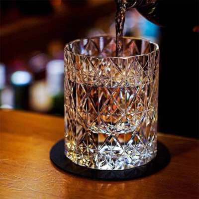 JINZHI K9 Crystal Whiskey Sparkling Hand Cut to Clear Crystal Glass Gift Packing 200ml