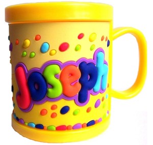childrens plastic 3d mugs with names on them
