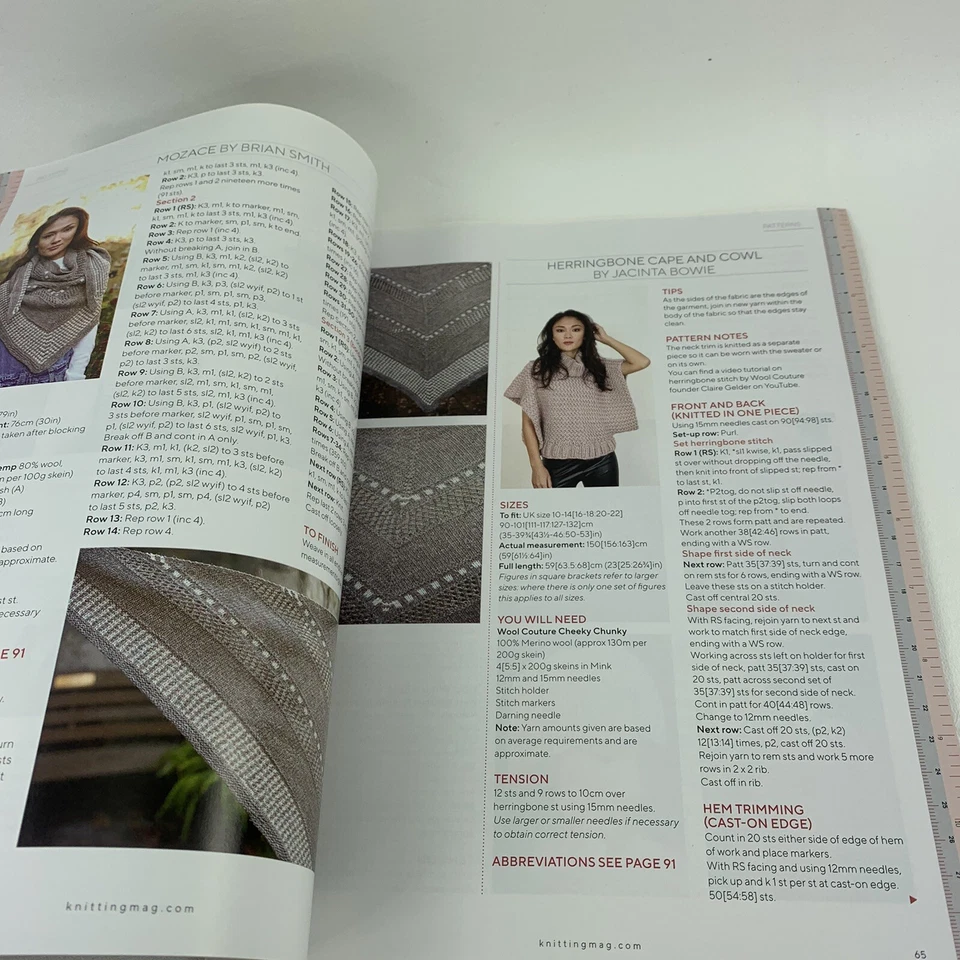 KNITTING UK  MAGAZINE 27 Vintage BRITISH KNITS Open Bag Stormy Howell Smith UK - Image 4 of 4