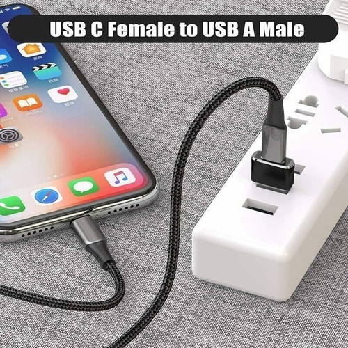 USB Type A Male to USB C Type C Female Charging Port Adapter Fast Converter AU - Picture 9 of 15