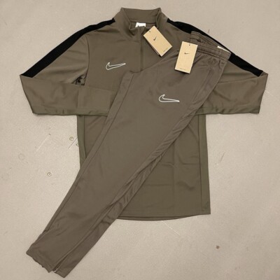 Nike Drifit Khaki Green Black Strike Half Zip Tracksuit BNWT Small Academy  S UK