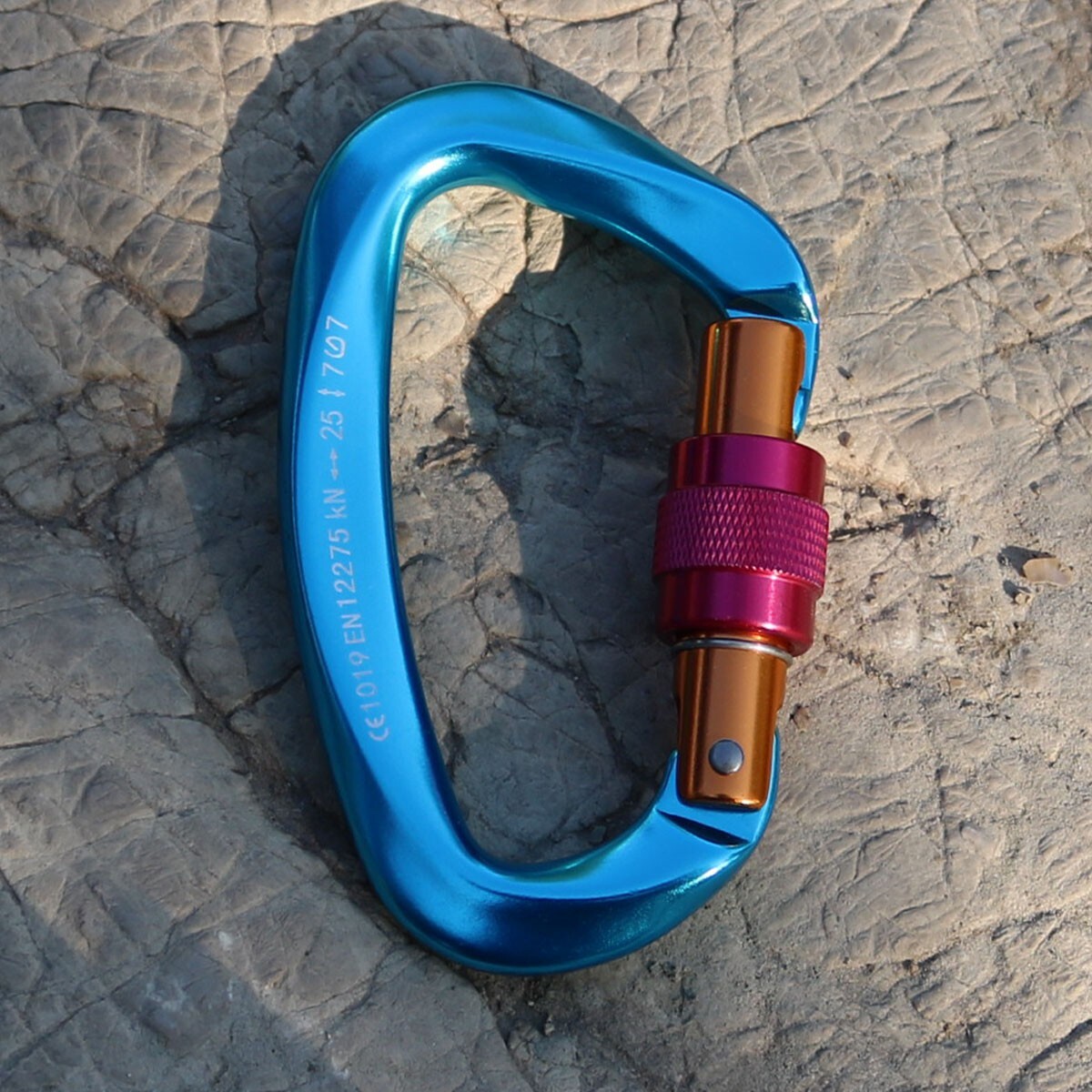 4 Pack-25KN Aluminum Locking Carabiner Clips Rock Climbing Spring Snap Hooks Lot