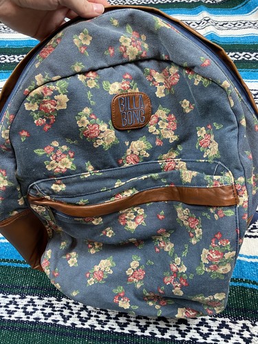 Billabong Canvas Backpack Blue Floral 