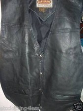 Paragraff Clothing Black Leather Vest Size XL