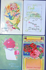 Lot of 7 Vintage Birthday Postcards/Posted/Some Stamps/Made in USA & Germany