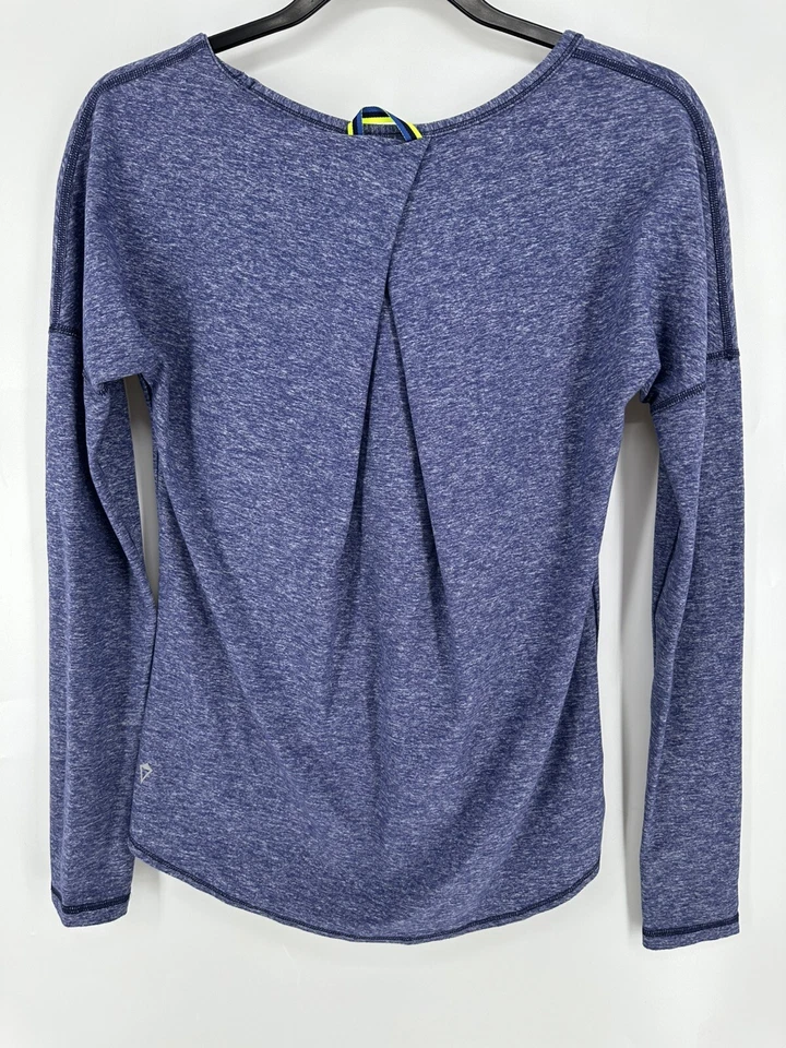 Ivivva Mindful Moments Azul Índigo Jaspeado Manga Larga Niñas 14 Usado en Excelente Condición Foto 4 de 4