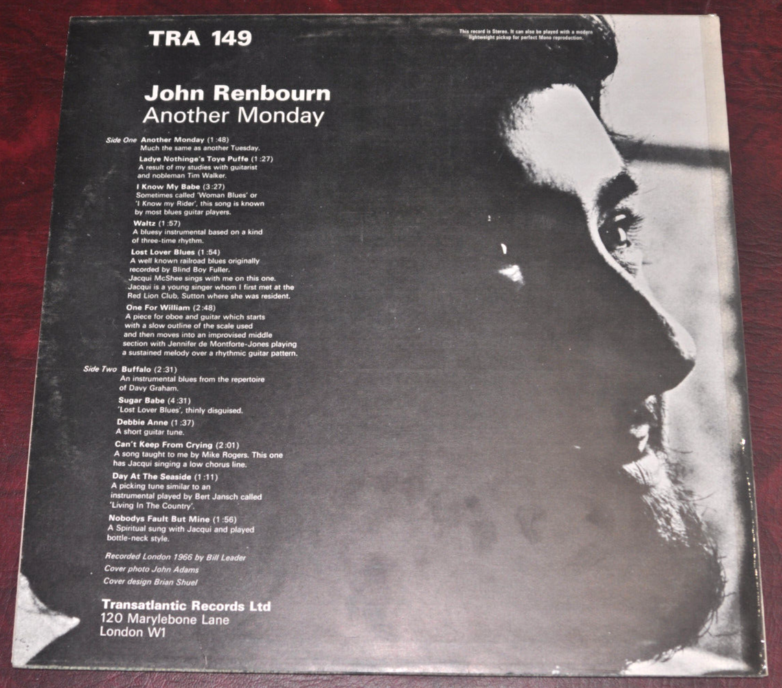 John Renbourn - Another Monday, Transatlantic Records TRA