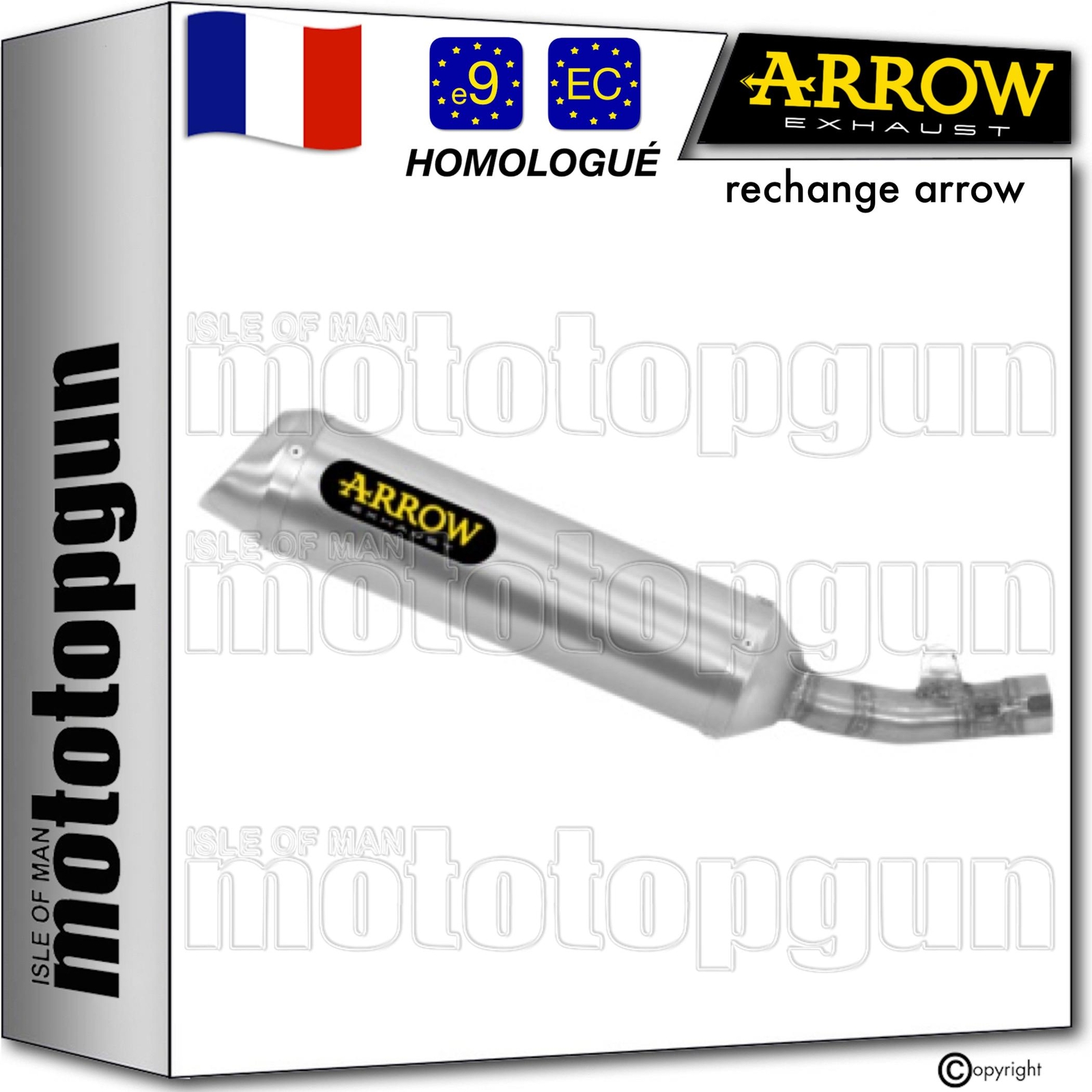 Pot d'échappement Thunder Arrow pour moto Yamaha YZF R125 2019