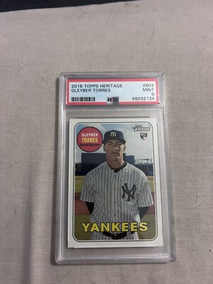 2018 Topps Heritage Gleyber Torres PSA9