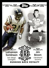 LaDainian Tomlinson / Jim Brown 2007 Topps RB Royalty  Card #RBR-TB